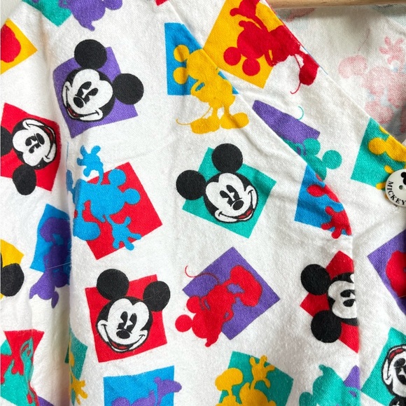 Vintage 90s Mickey and Co. Button Down PJ Top Medium - Picture 3 of 8